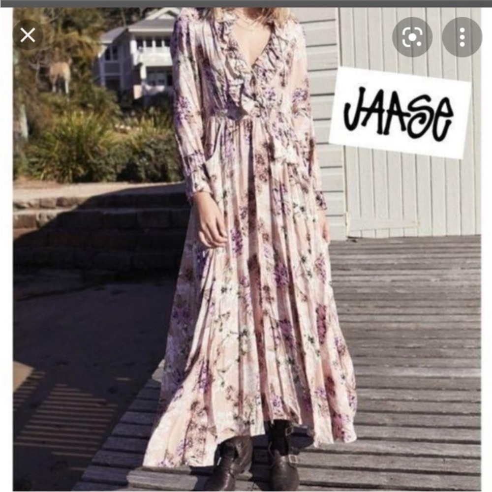 Jaase Pink Floral Maxi Dress